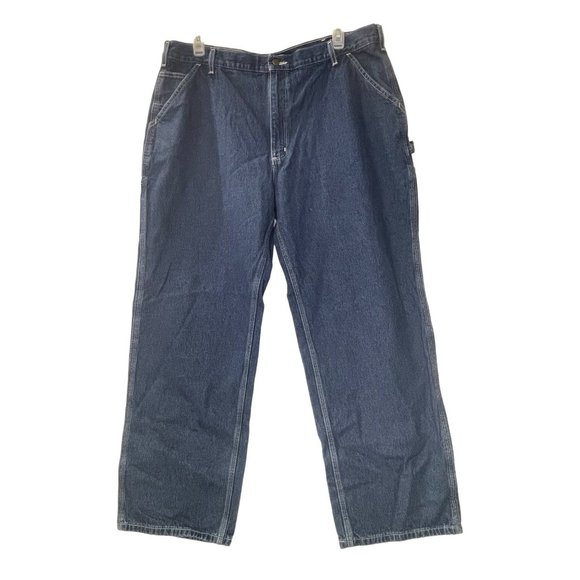 Carhartt men’s Jeans 42 x 32 carpenter denim pants loose fit - Picture 14 of 16